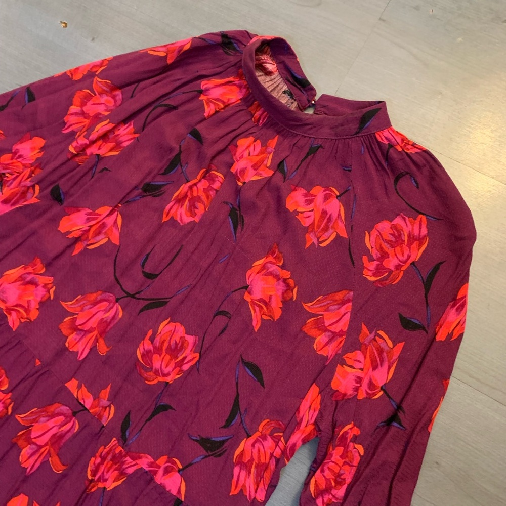 Floral Women’s Dress - Purple and Pink